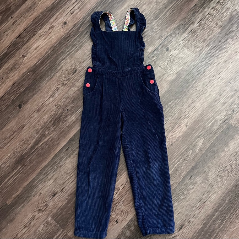 Navy Blue Mini Boden Corduroy Overalls